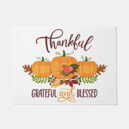 Felpudo Agradecidos, agradecidos y bendecidos