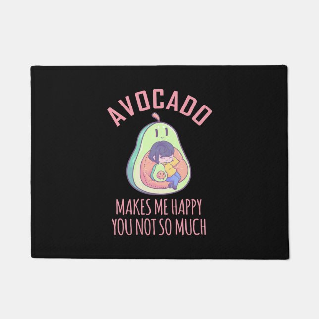 Felpudo Aguacate me hace feliz (Anverso)