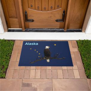 Felpudo Águila Alaska Y Bandera