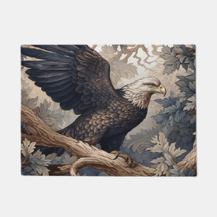 Felpudo Águila calva americana al estilo de W. Morris