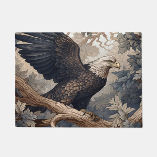 Felpudo Águila calva americana al estilo de W. Morris
