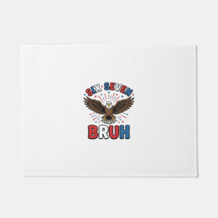 Felpudo Águila Patriótica Seis Siete Bruh Diseño Vectorial