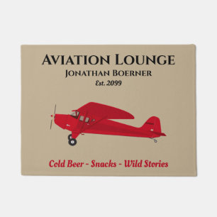 Felpudo Airplane Lounge Pub Man Cave Door Mats Rugs
