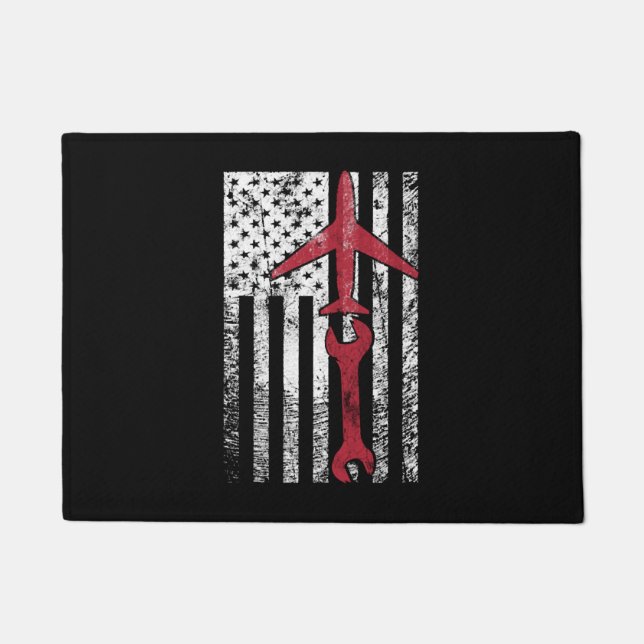 Felpudo Airplane Mechanic Shirt Aviation Technician Gift (Anverso)