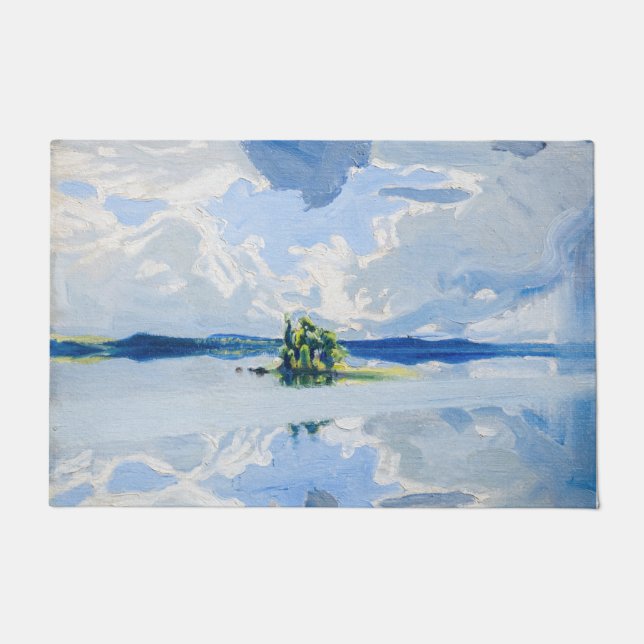 Felpudo Akseli Gallen-Kallela - Nubes sobre un lago (Anverso)