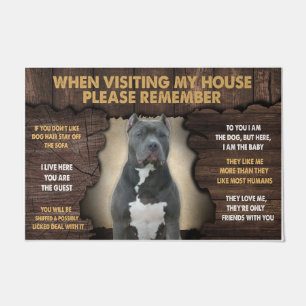 Felpudo Al Visitar Mi Casa Por Favor Recuerde Cane Corso