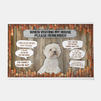 Felpudo Al Visitar Mi Casa Por Favor Recuerde White Terri
