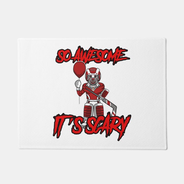 Felpudo Alarmante y divertida payasa de hockey sobre céspe (Anverso)