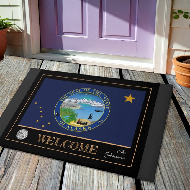 Felpudo Alaska house mat, deportes de la bandera de Alaska (Subido por el creador)