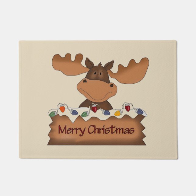 Felpudo Alces de las Felices Navidad (Anverso)