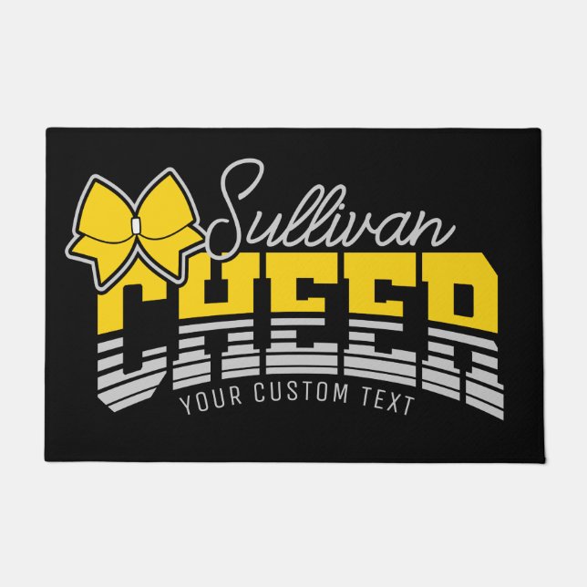 Felpudo Alegre animador del atleta de la escuela de NOMBRE (Anverso)