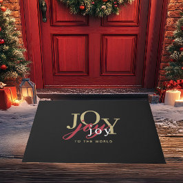 Felpudo Alegría a los Navidades de la tipografía moderna m