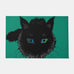 Felpudo Alfombrilla con gato negro