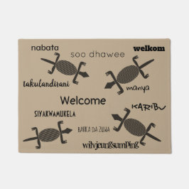 Felpudo Alfombrilla de auto - Bienvenido, Karibu, Manya