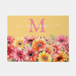 Felpudo Alfombrilla de auto de cocina de lujo: Gerbera Dai