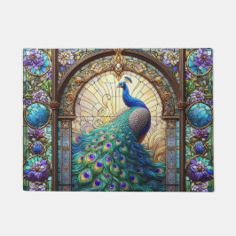 Felpudo Alfombrilla de auto de cocina Peacock Vidrio Manch