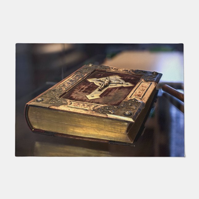 Felpudo Alfombrilla de auto de la Biblia Cristiana Antigua (Anverso)