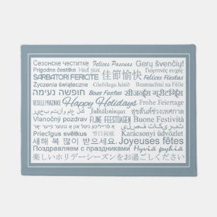 Felpudo Alfombrilla de auto multilingüe "Felices Fiestas"