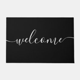 Felpudo Alfombrilla de bienvenida negro y blanco