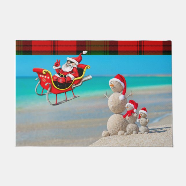 Felpudo Alfombrilla de Navidad, Muñeco de Nieve (Anverso)