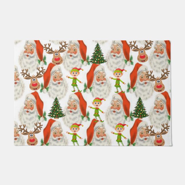 Felpudo Alfombrilla de Navidad, Santa (Anverso)