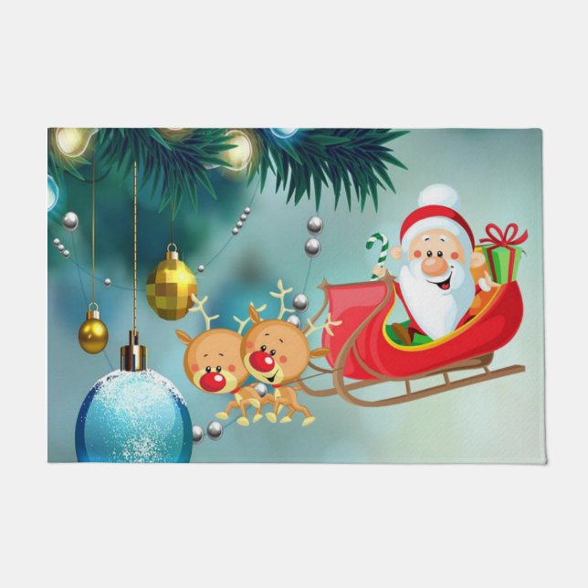 Felpudo Alfombrilla de Navidad, Santa (Anverso)