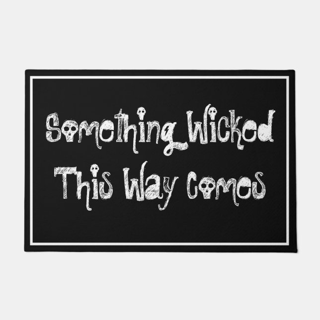 Felpudo Algo Malvado Así Viene Doormat (Anverso)