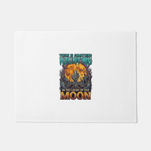 Felpudo Algo que asusta a la luna Halloween Zombie Mano Tu