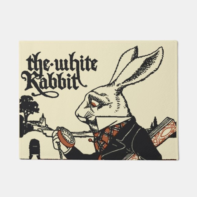 Felpudo Alice White Rabbit Classic (Anverso)