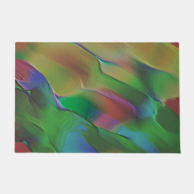 Felpudo Alimentos con predominio de verde y amarillo (Anverso)