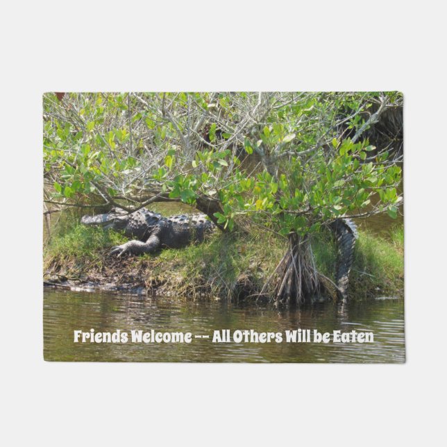 Felpudo Alligator Surround Tree - Doormat personalizado (Anverso)