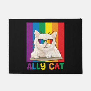 Felpudo Ally Cat Lgbt Gay Rainbow Pride Bandera Niños Homb