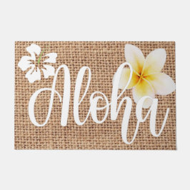 Felpudo Aloha hermosa floral en el verano burlap Hawaii
