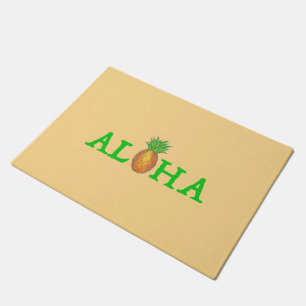 Felpudo ALOHA Tropical Island Hawaii Pineapple Door Mat