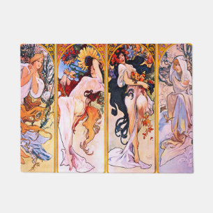 Felpudo Alphonse Mucha - Cuatro estaciones