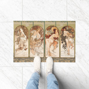 Felpudo Alphonse Mucha Panel Cuatro Estaciones 1897 Art No