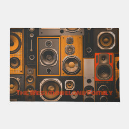 Felpudo Altavoces estéreo retro