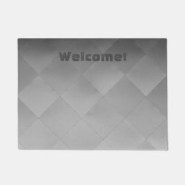 Felpudo Alu a cuadros de plata brillante metálico teja