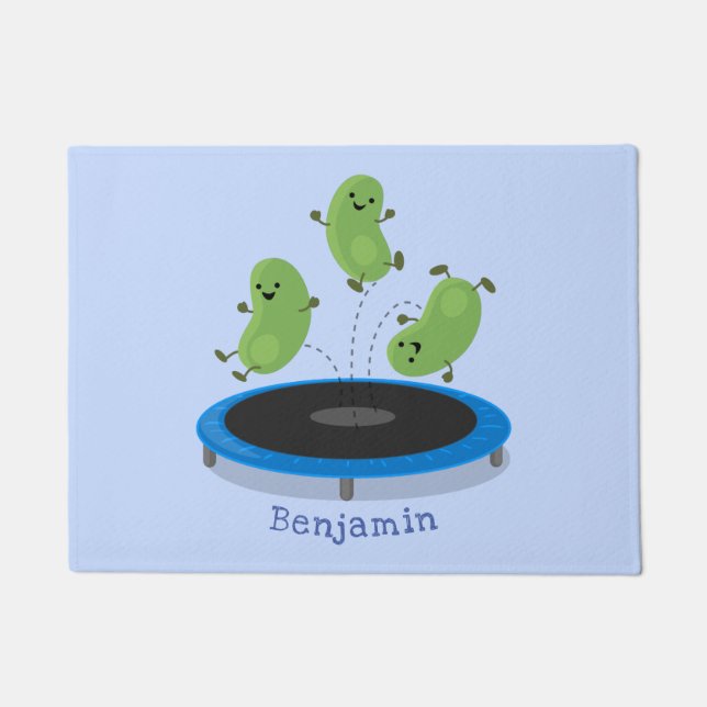 Felpudo Alubias verdes graciosas y lindas en el personaliz (Anverso)