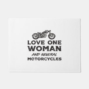 Felpudo Ama a una mujer y varias motocicletas esencial