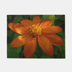 Felpudo Amanecer en Floral Naranja de Girasol Mexicano