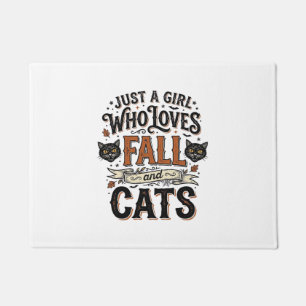Felpudo Amante de gatos otoñales diseño de camisa vintage