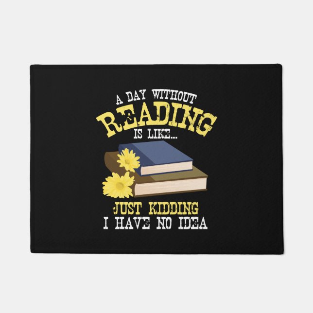Felpudo Amante de los Libros - Un Día Sin Leer (Anverso)
