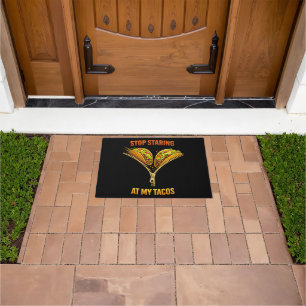 Felpudo Amante de Tacos Divertido Deja de Mirar