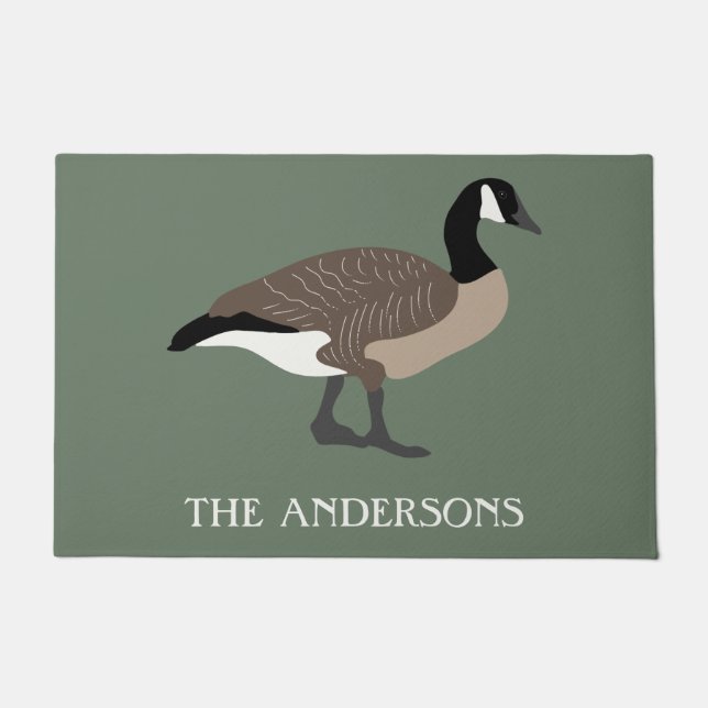 Felpudo Amantes de las aves Canadá Ilustracion Geese perso (Anverso)