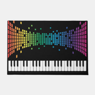 Felpudo Amantes de música en instrumentos musicales de pia