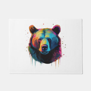 Felpudo Amantes de osos grizzly Pop Art Gran oso grizzly