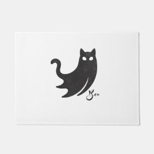 Felpudo Amantes del gato negro fanático de Halloween Ghoul
