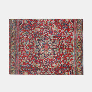 Felpudo Amarillo rojo fino Persia bijar