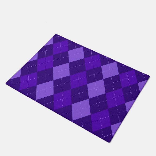 Felpudo Amethyst Purple Argyle (Angular)